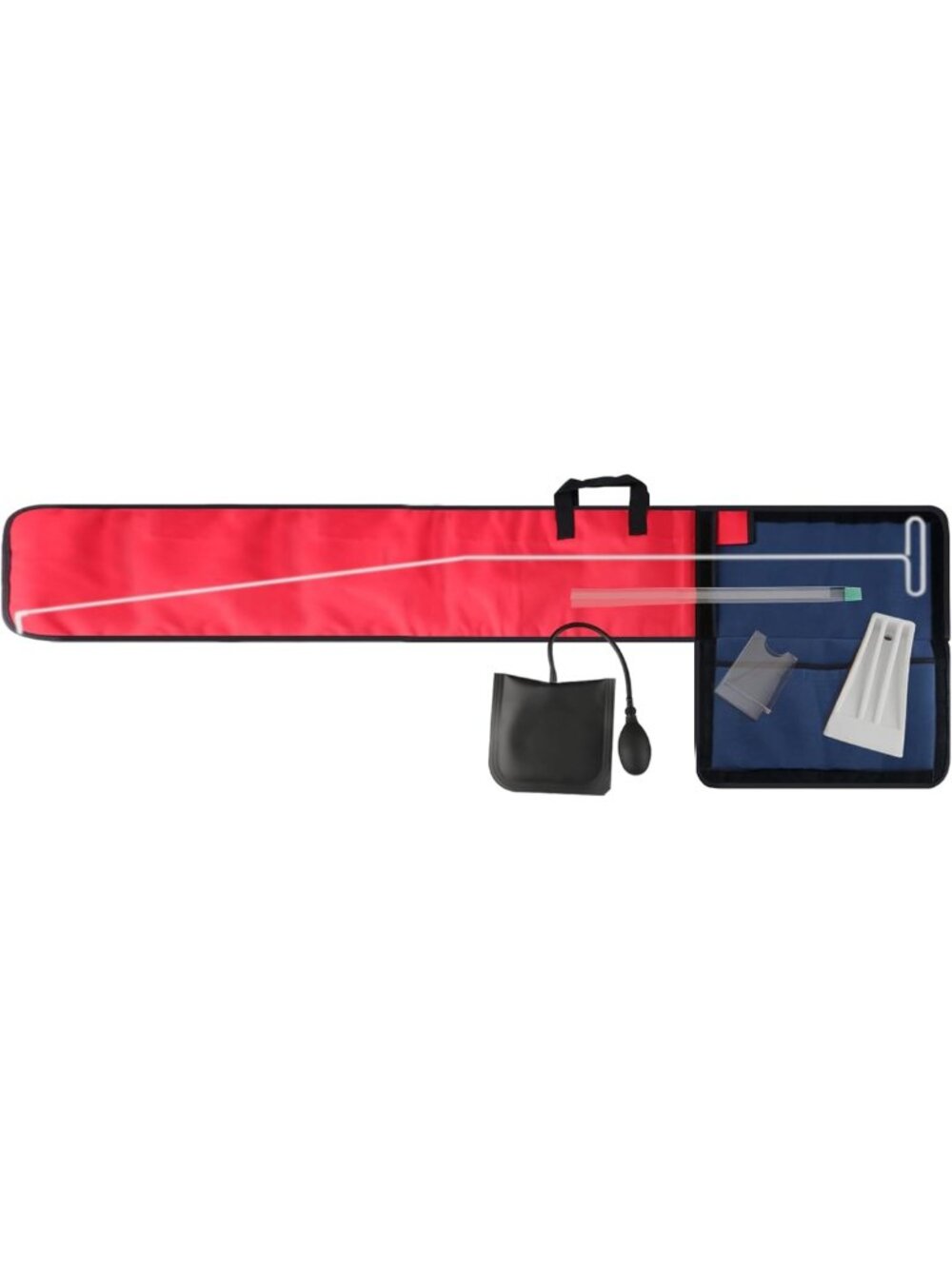 55-Inch Long Reach Tool Kit for Cars - J-Hook, Air Wedge Pump & Carry Bag